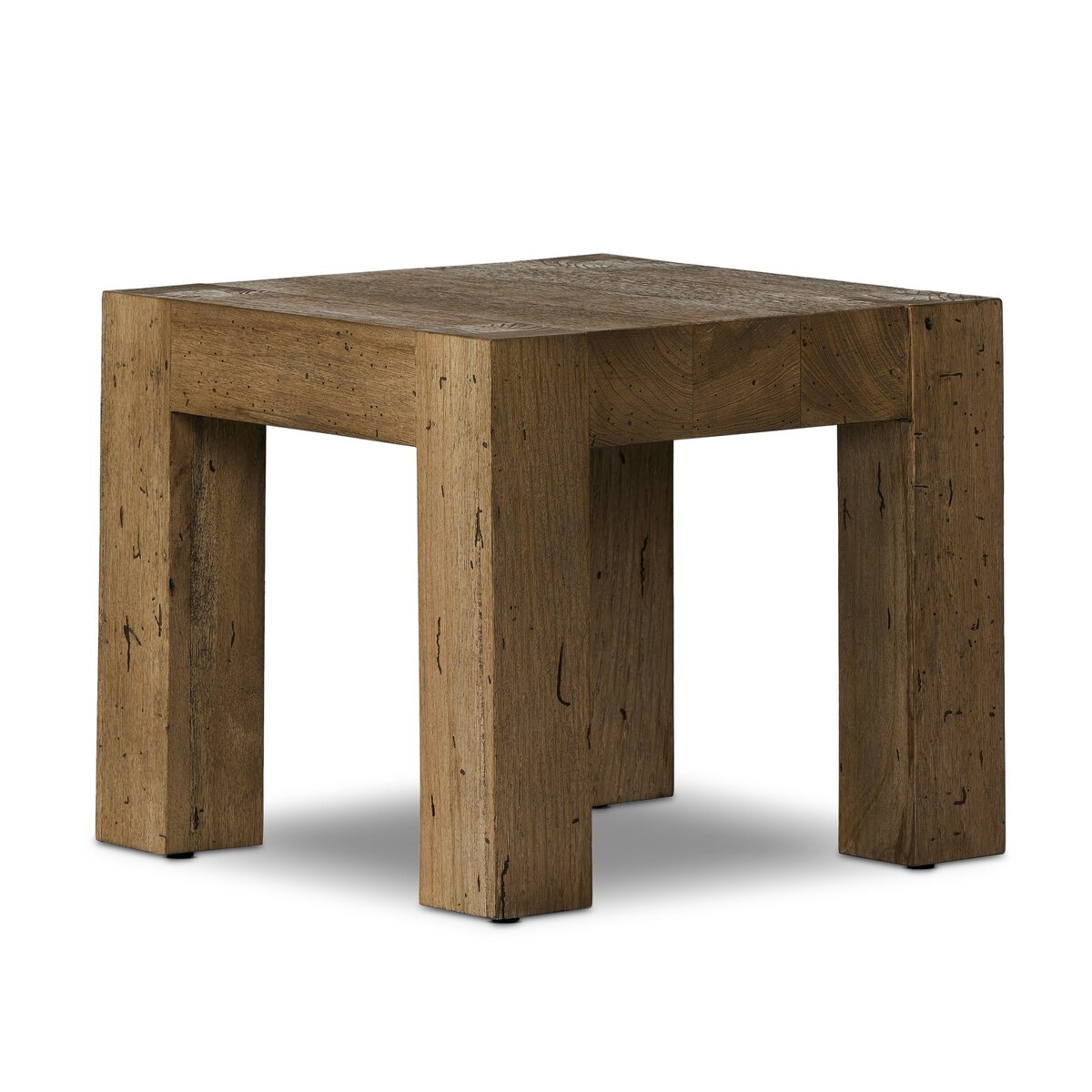  Abaso End Table in Rustic Wormwood Oak 