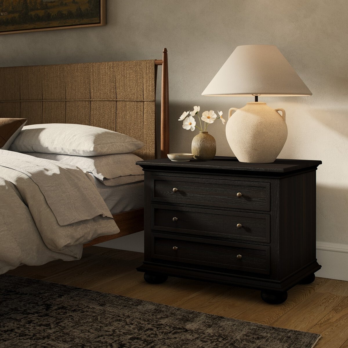 Geoffrey Nightstand in Smoked Black Veneer MR247162002