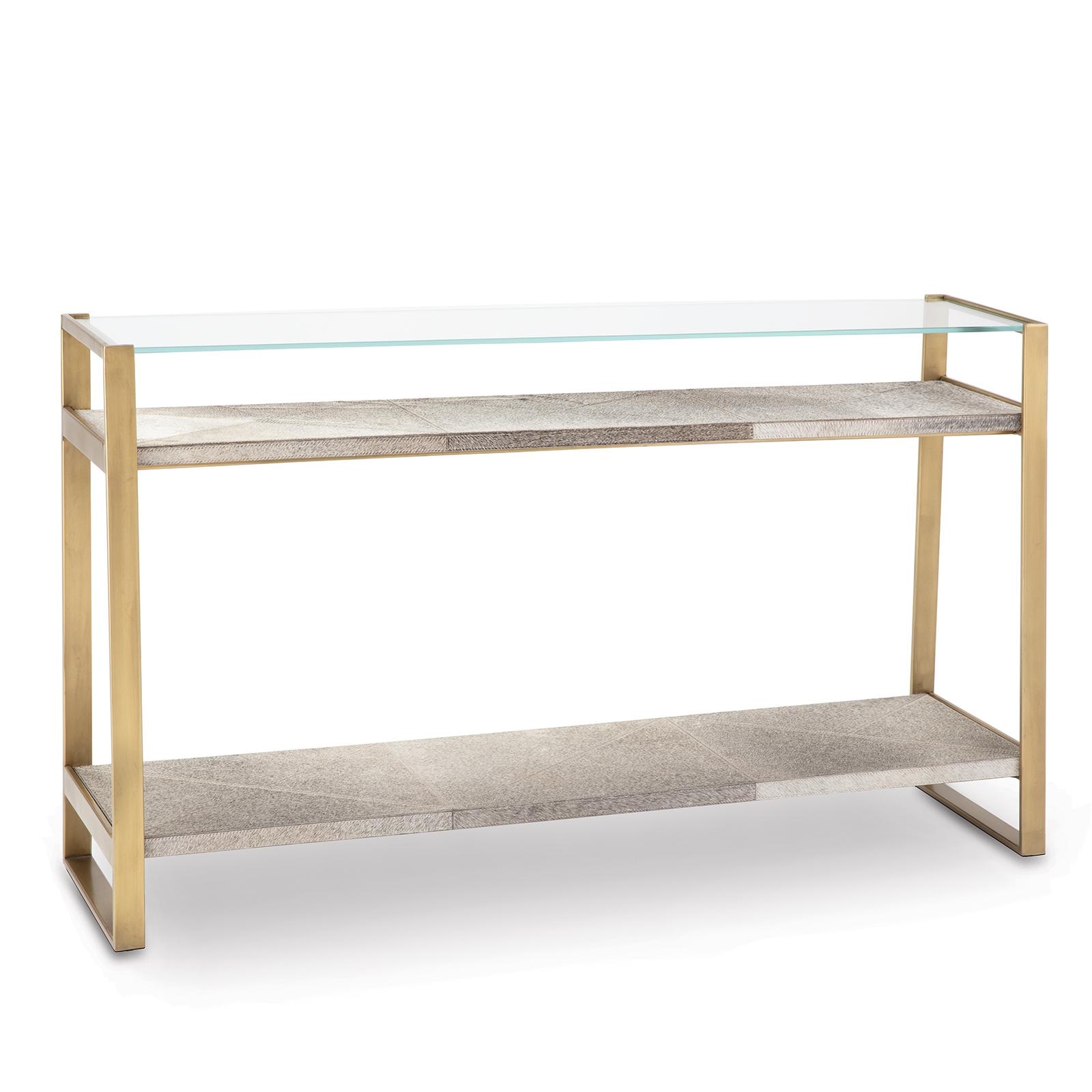  Andres Hair on Hide Console Large (Brass) 