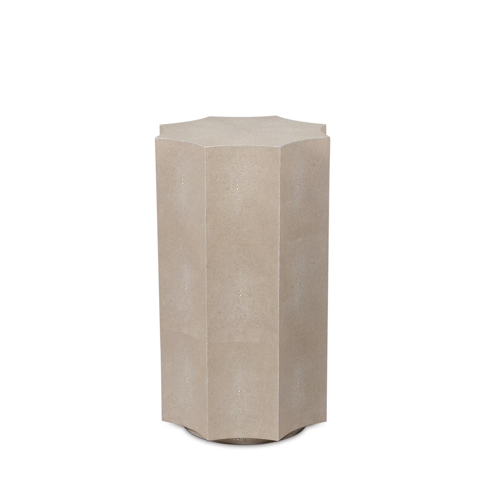  Marilyn Shagreen Side Table Small (Ivory Grey) 