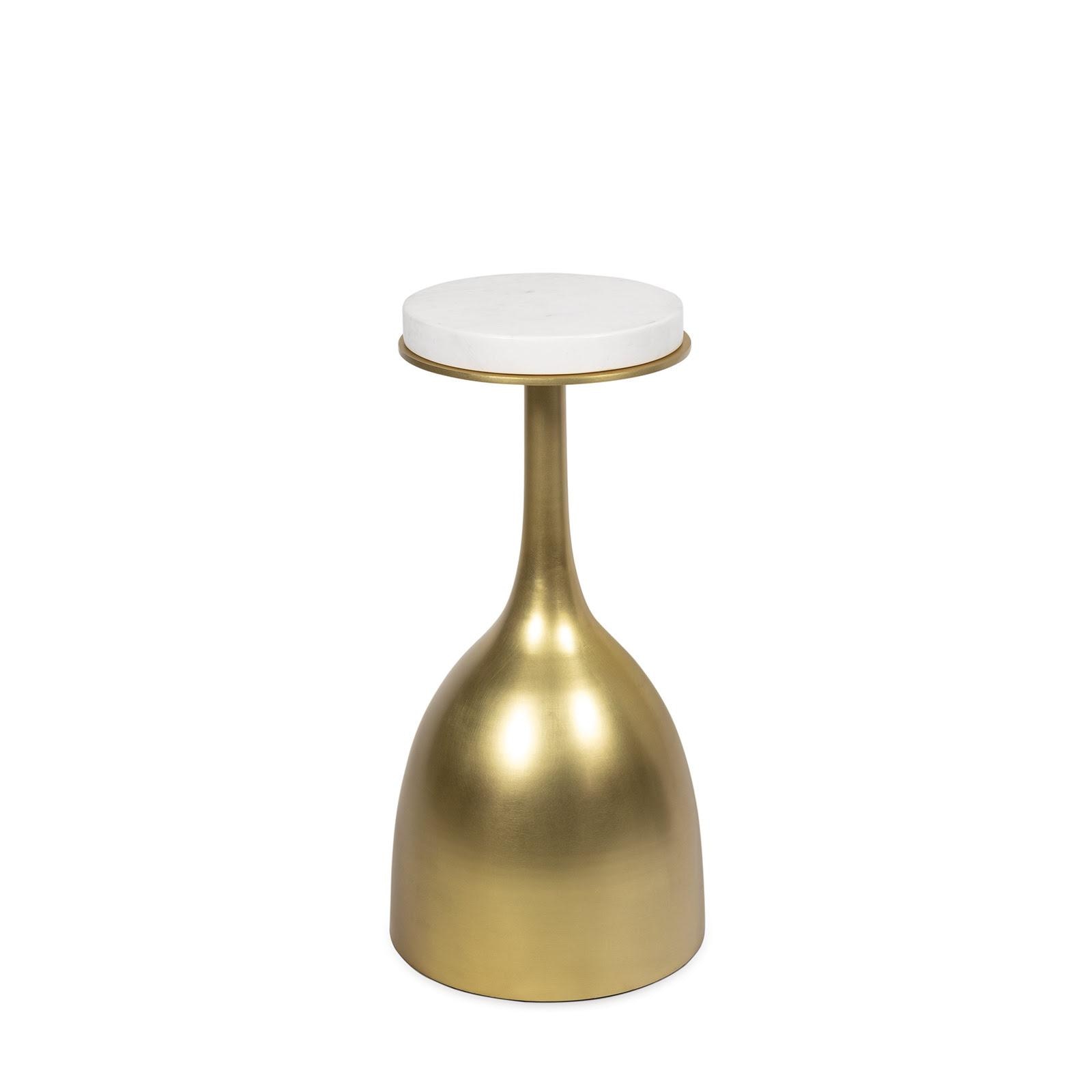  Logan Accent Table (Natural Brass) 