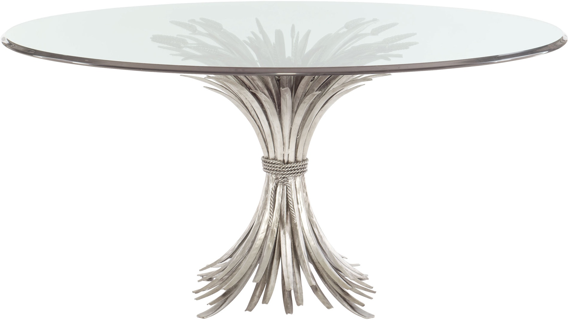 Somerset Glass Top Pedestal Dining Table