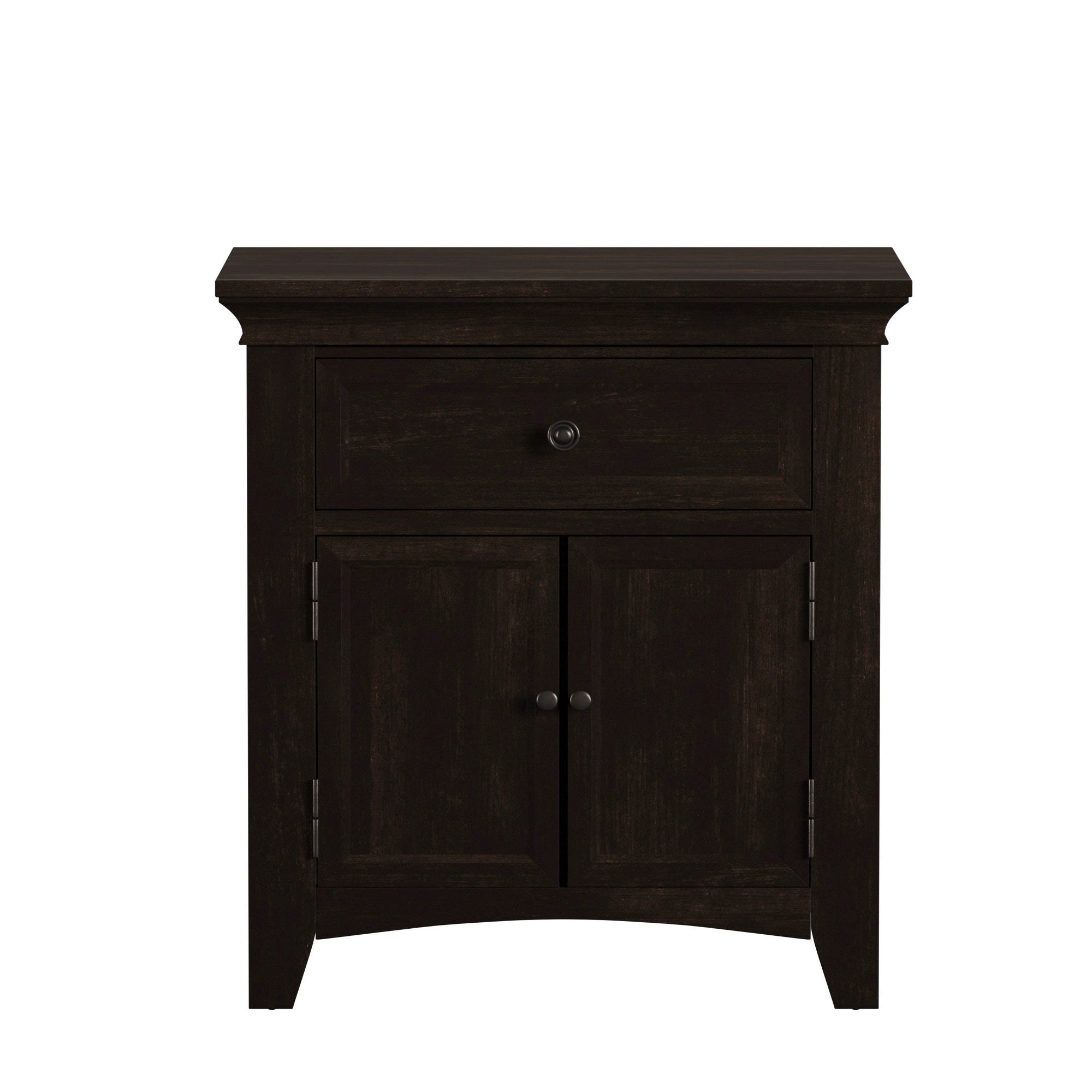 Dearborn Cupboard Nightstand Antique Black Finish