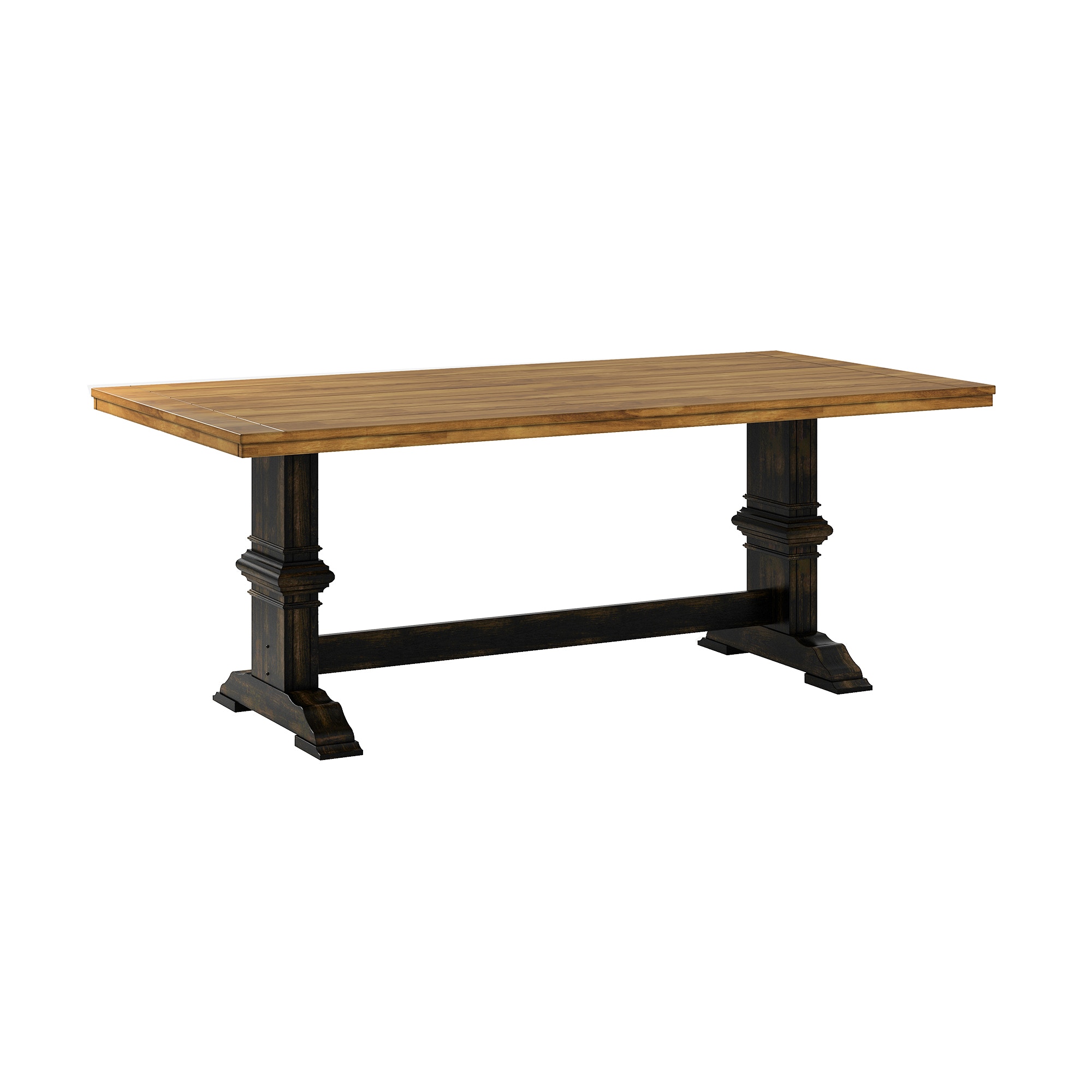 Dearborn 78 Dining Table Antique Black Finish