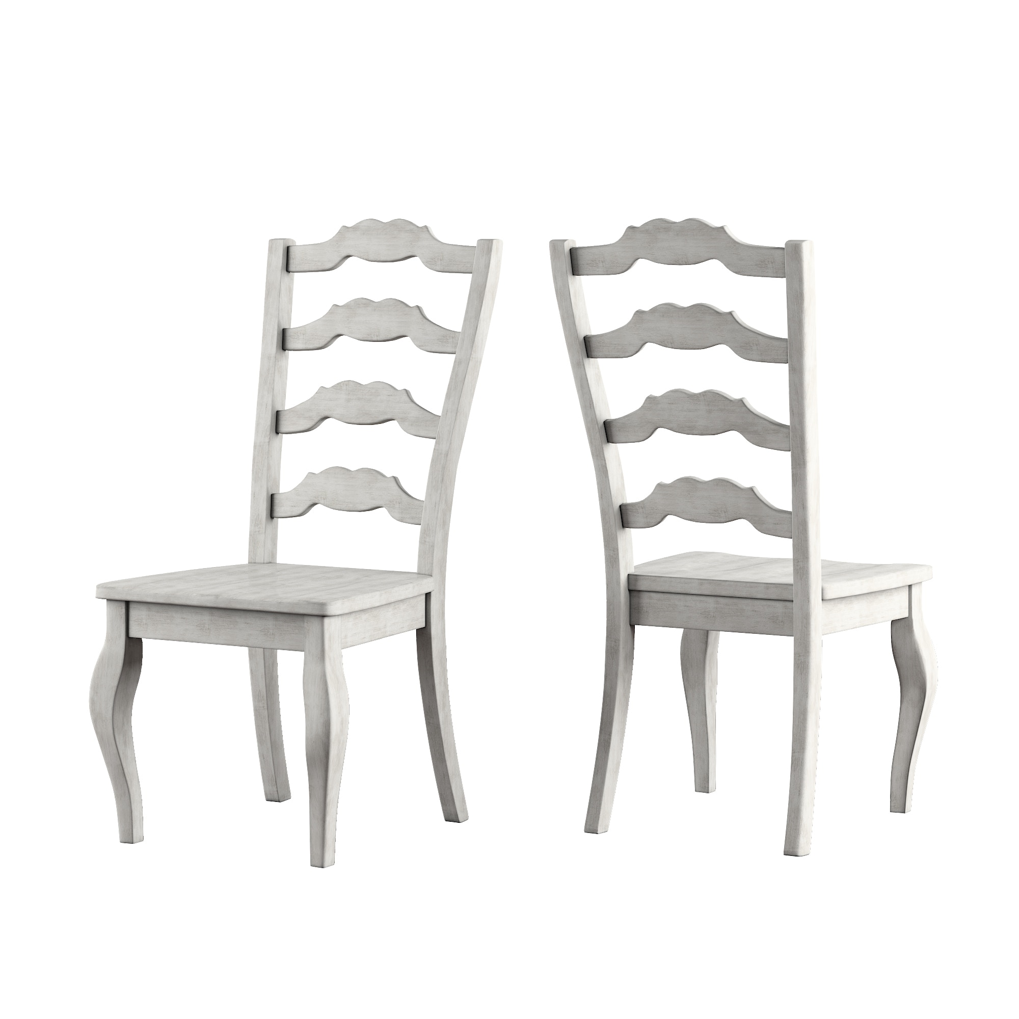 antique white ladder back chairs