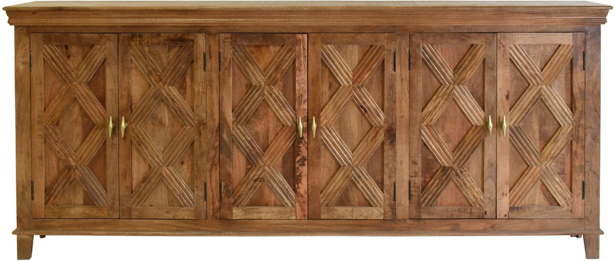  Eaton 6 Drawer Sideboard-Brown 