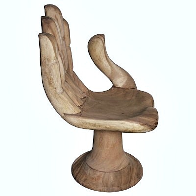 noir buddha hand chair