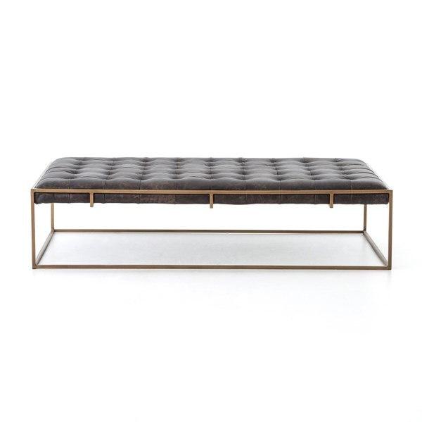  Oxford Coffee Table - Ebony Leather 