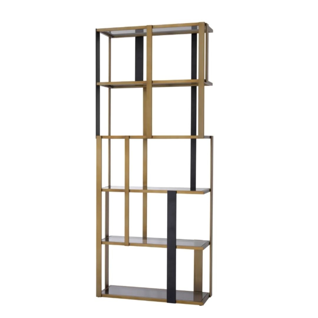  Cabinet Clio Brushed Brass Finish 