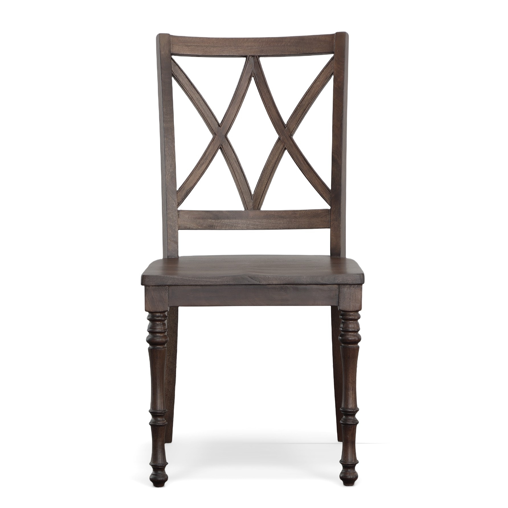 Eleanor double x outlet back wood dining chair