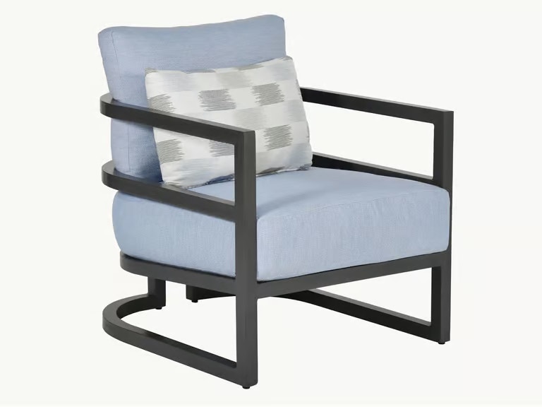  Gala Cushioned Lounge Chair w/ One Accent Pillow 