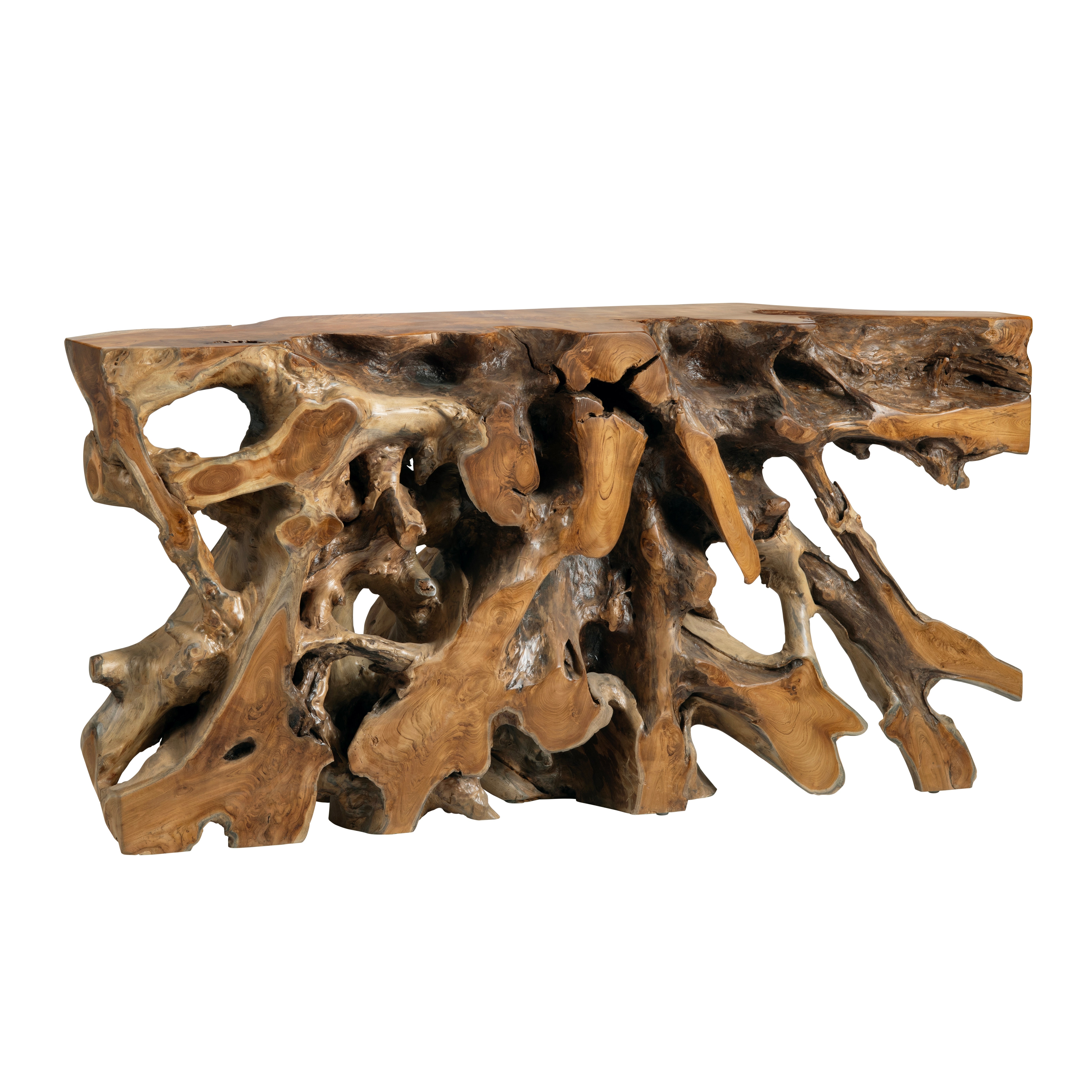 Natural Teak Root Console