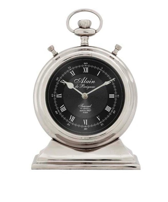  Clock Alain L nickel finish 