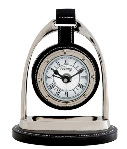  Clock Bailey Equestrian nickel 