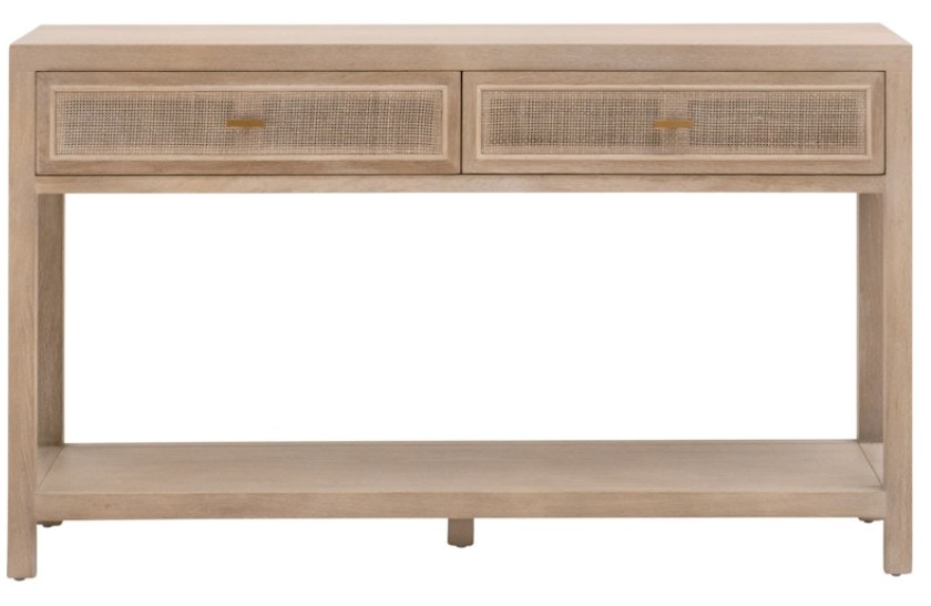 CANE 2-DRAWER ENTRY CONSOLE