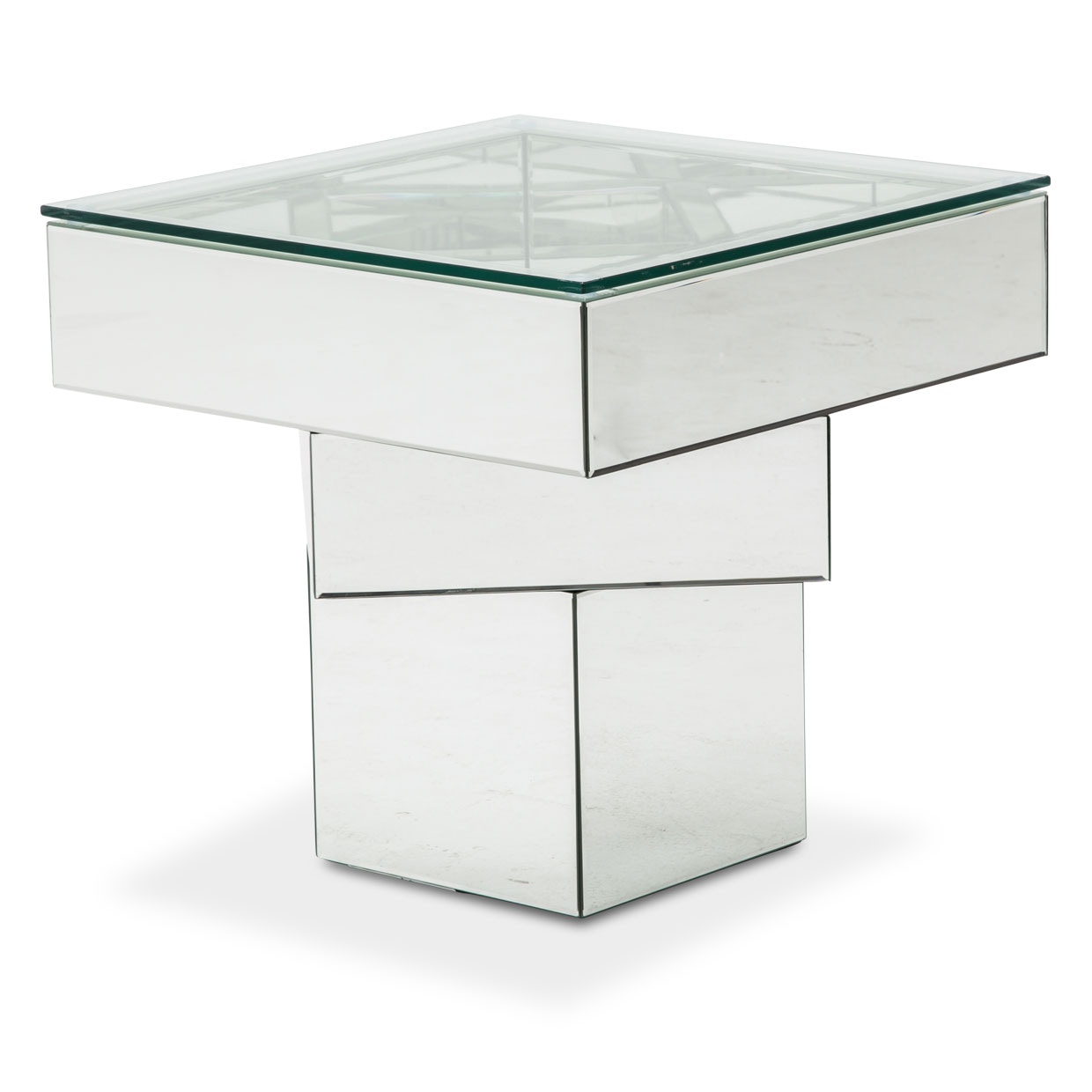 Montreal End Table W Glass Top