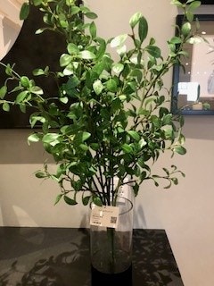  Privet Leaf Branch Tall Glass 
