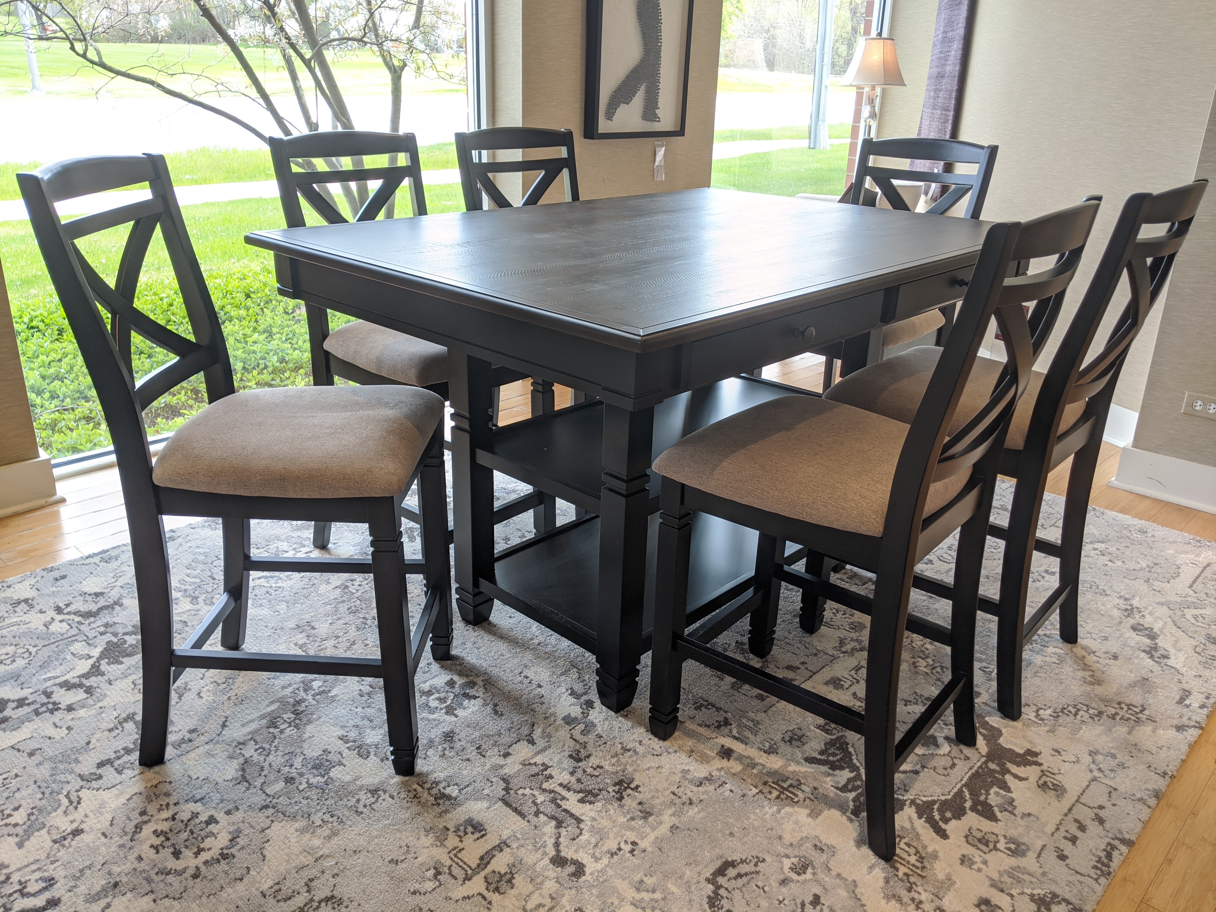 Clearance 7 Piece Dining Table Set Modern Kitchen Table Sets With