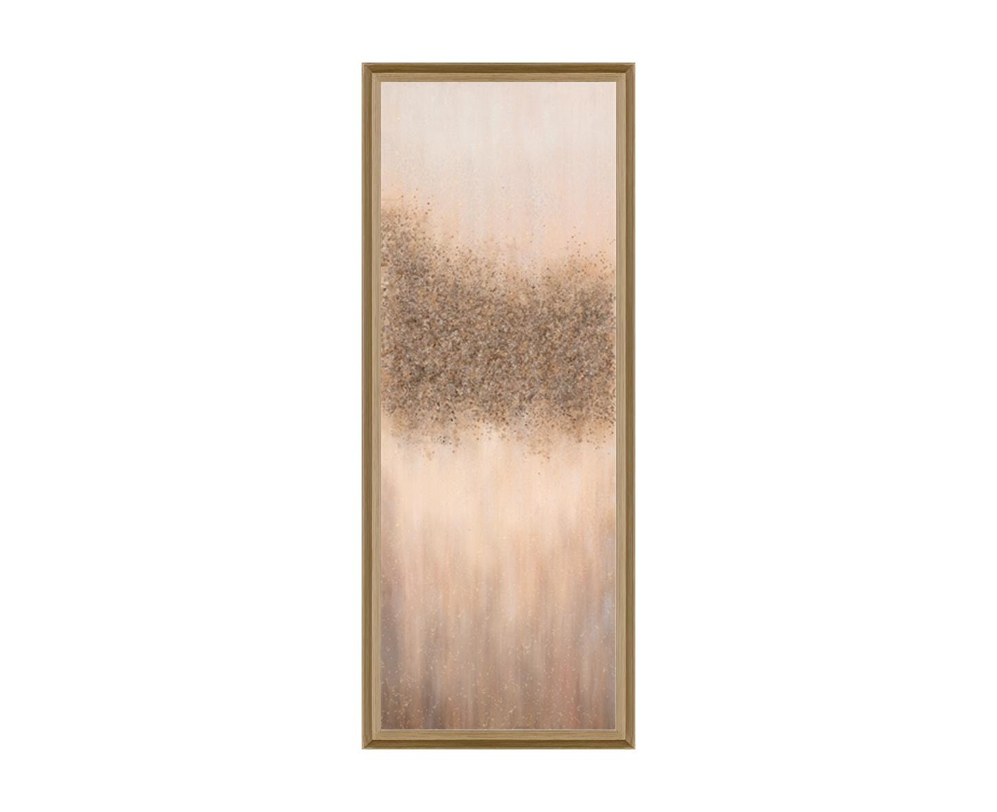  Golden Castle I artwork with frame Light French Oak 