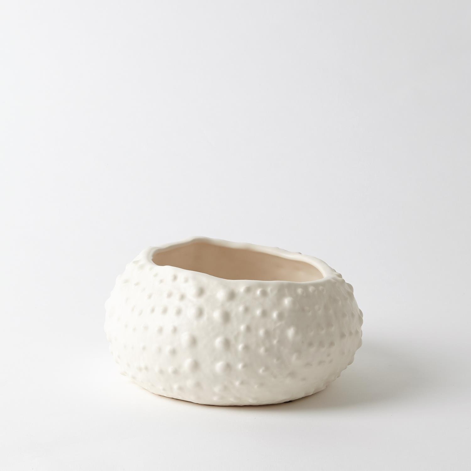  Cramic Urchin Bowl-Matte White 