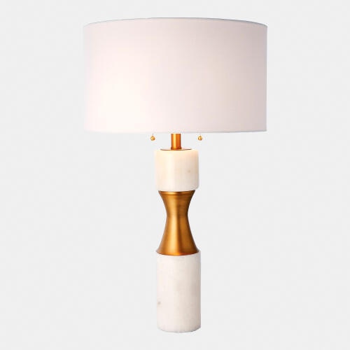  Corsetto Marble Cinch Lamp White 