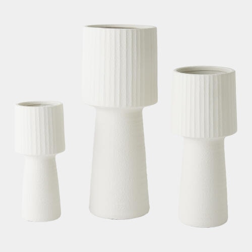  Torcia Tall Ribbed Top Vase Small 
