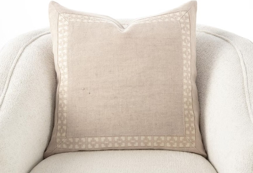  Icon Pillow- Rose on Cream 