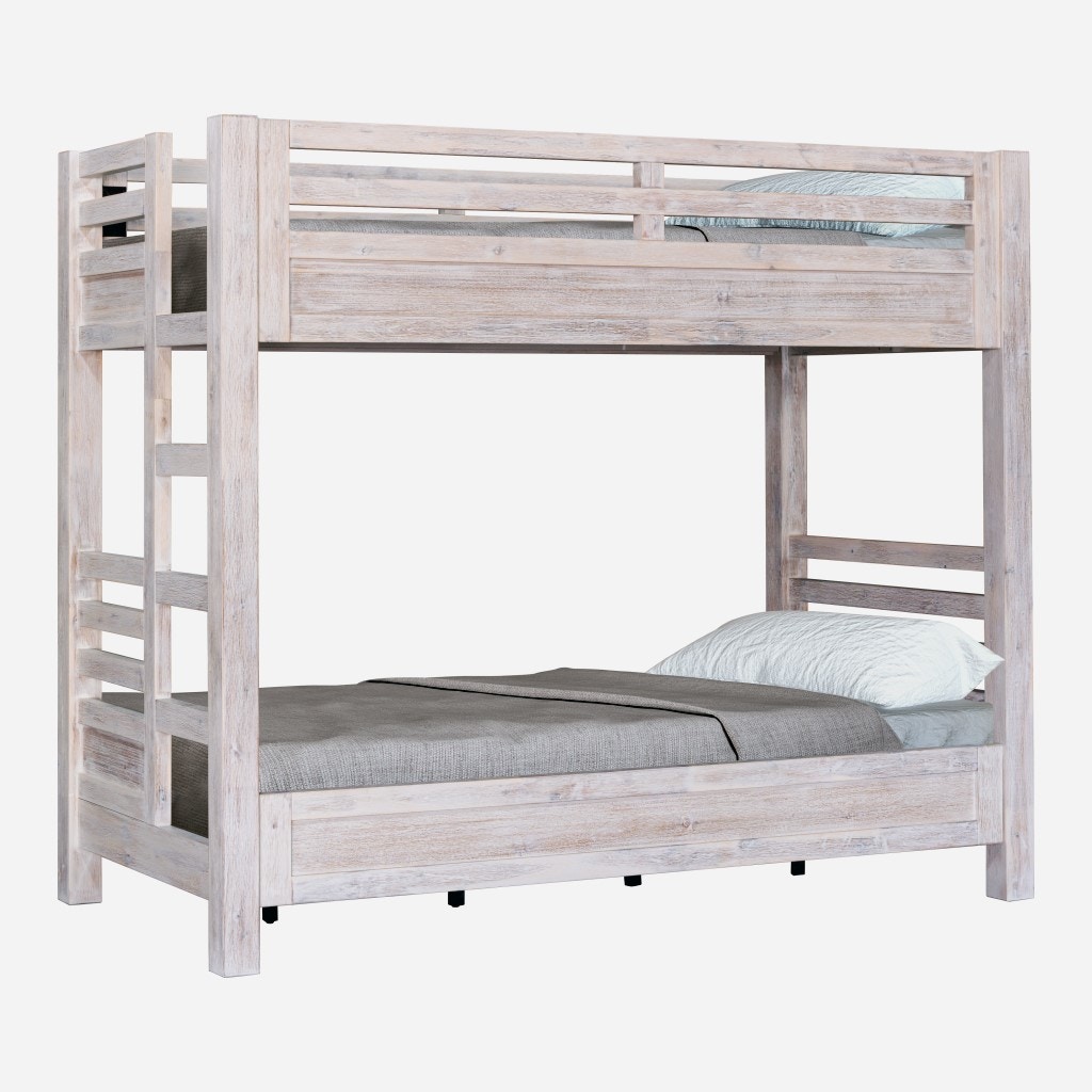  Hamilton XL Twin Bunk Bed Chalk White 