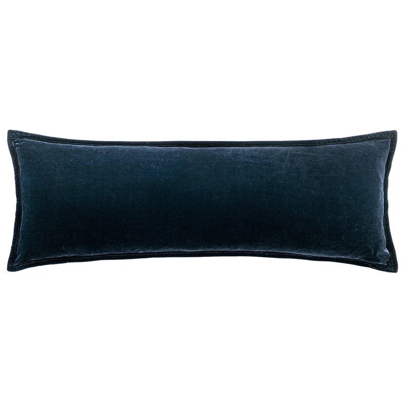  Stella Faux Silk Velvet Long Lumbar Pillow 