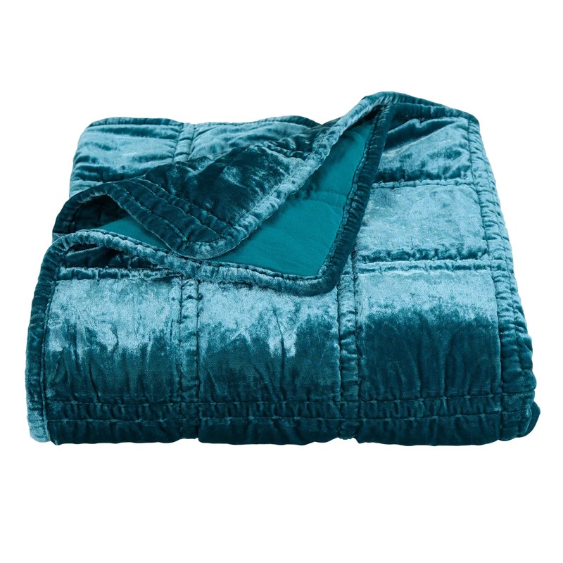  Stella Faux Silk Velvet Double Box Stich Thrown 