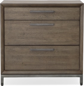 Grace Brown Night Stand with 2 Drawers