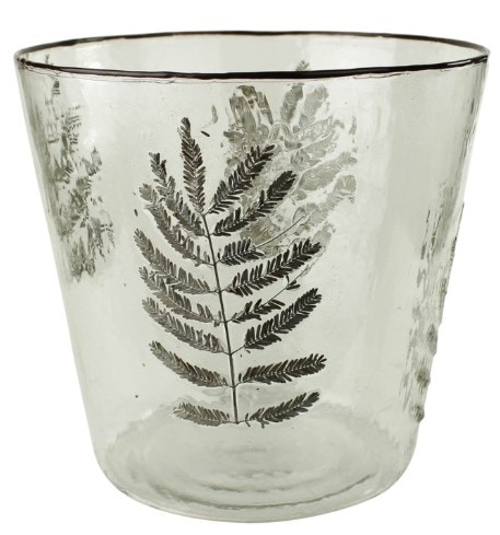  Enameled Fern Hurricane, Large 