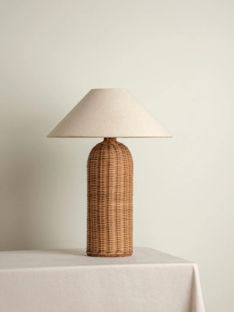  Ensia - tall rattan table lamp 