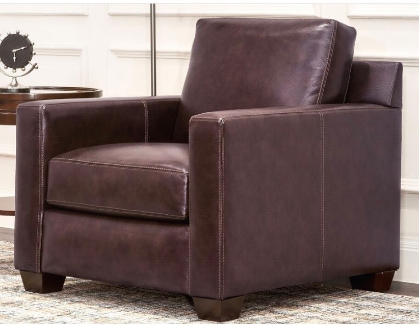 Larkin Stationary Leather Chair Nv9444chst Clr