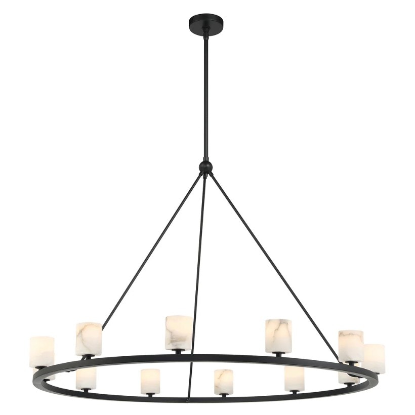  Aragon Matte Black Chandelier 