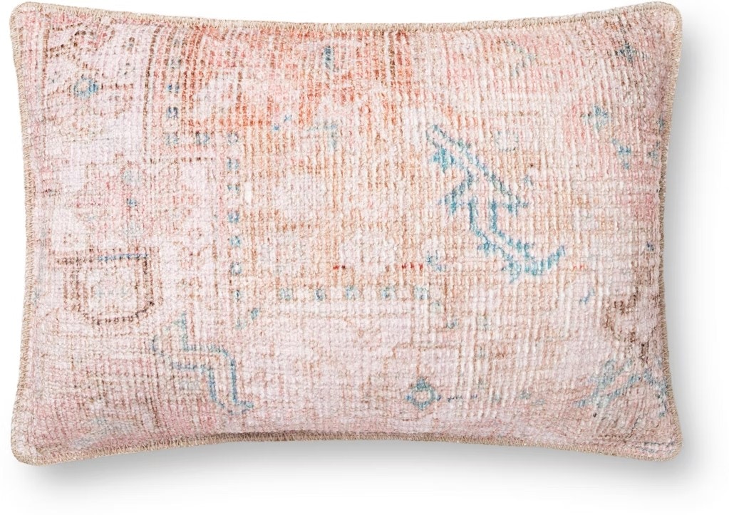 Blush pink lumbar clearance pillow