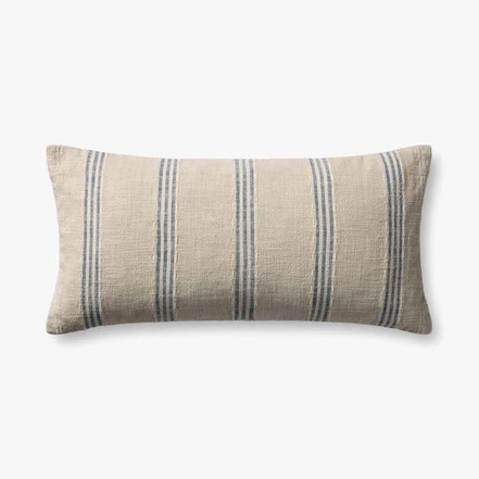  Pillows 12 X 27 Natural / Blue 