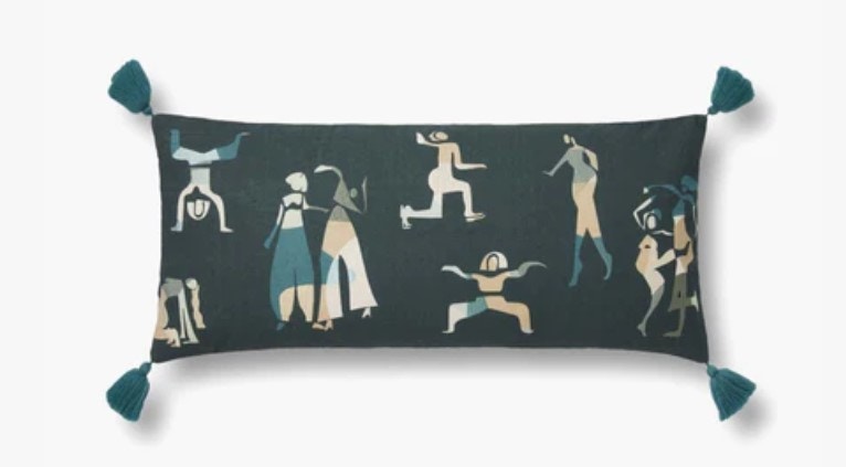  PILLOWS 35 x 13 TEAL / MULTI 