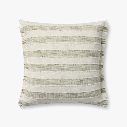  Pillows 22 X 22 Green / Ivory 