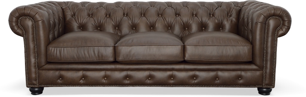 Udtale Onset Monica Carlton Brown Leather Chesterfield Sofa