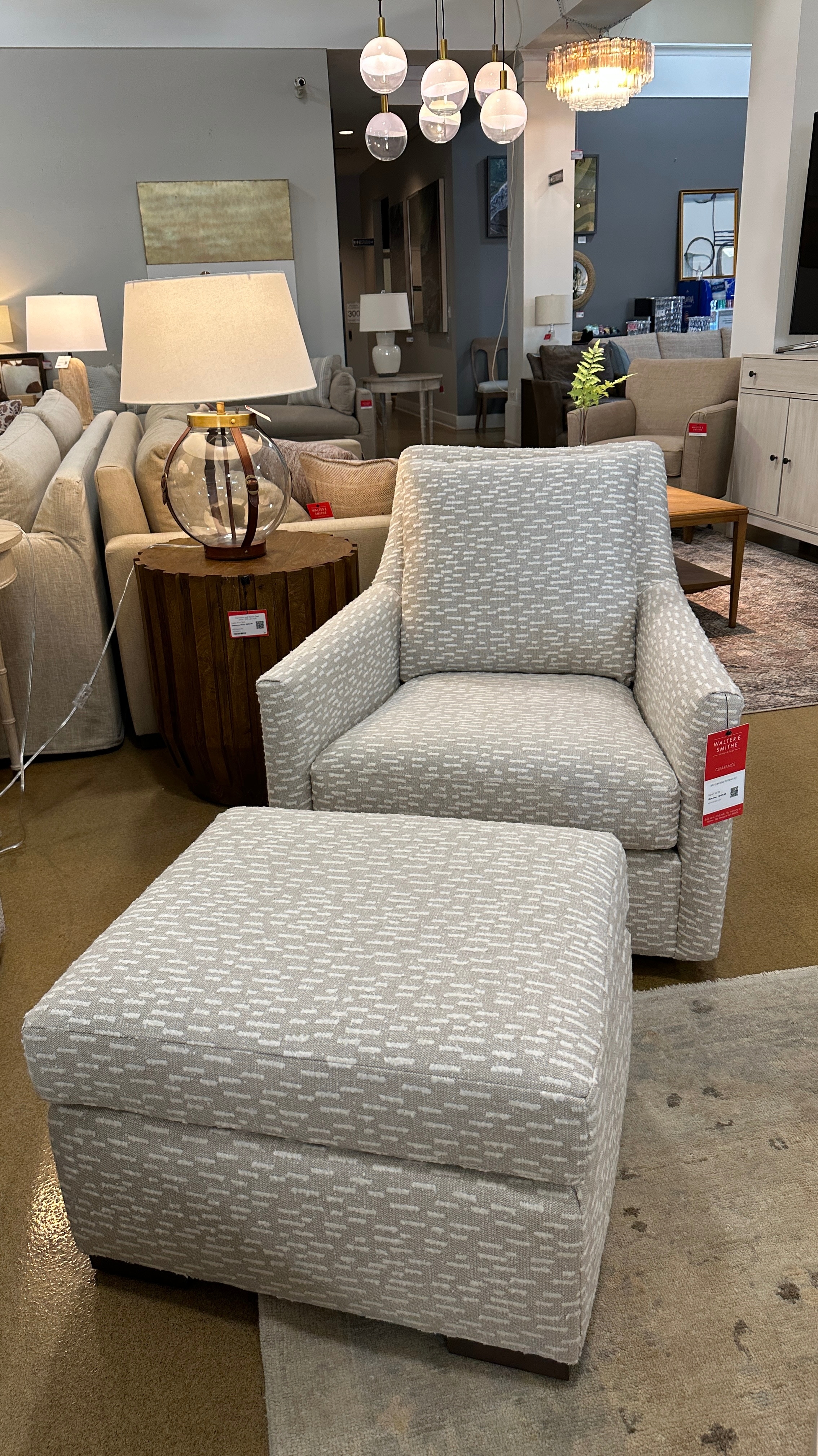  2 Piece Chair and Ottoman Set 