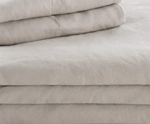 Flax King French Linen Duvet Set 