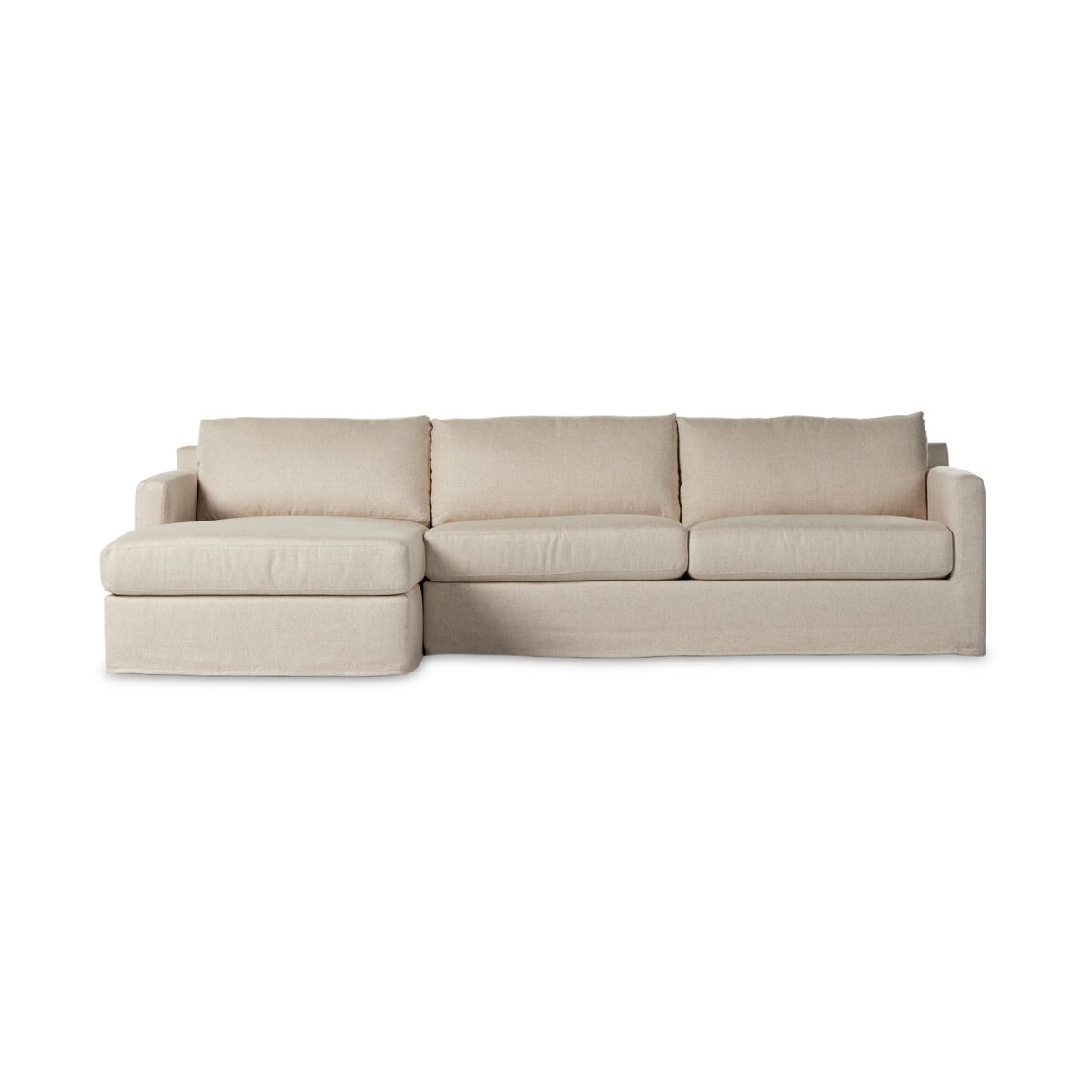  Hampton 2pc Slipcvr Sect W/Laf Chs-Creme 