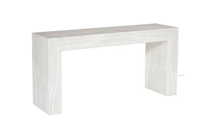  Onyx Console Table, Clear White 