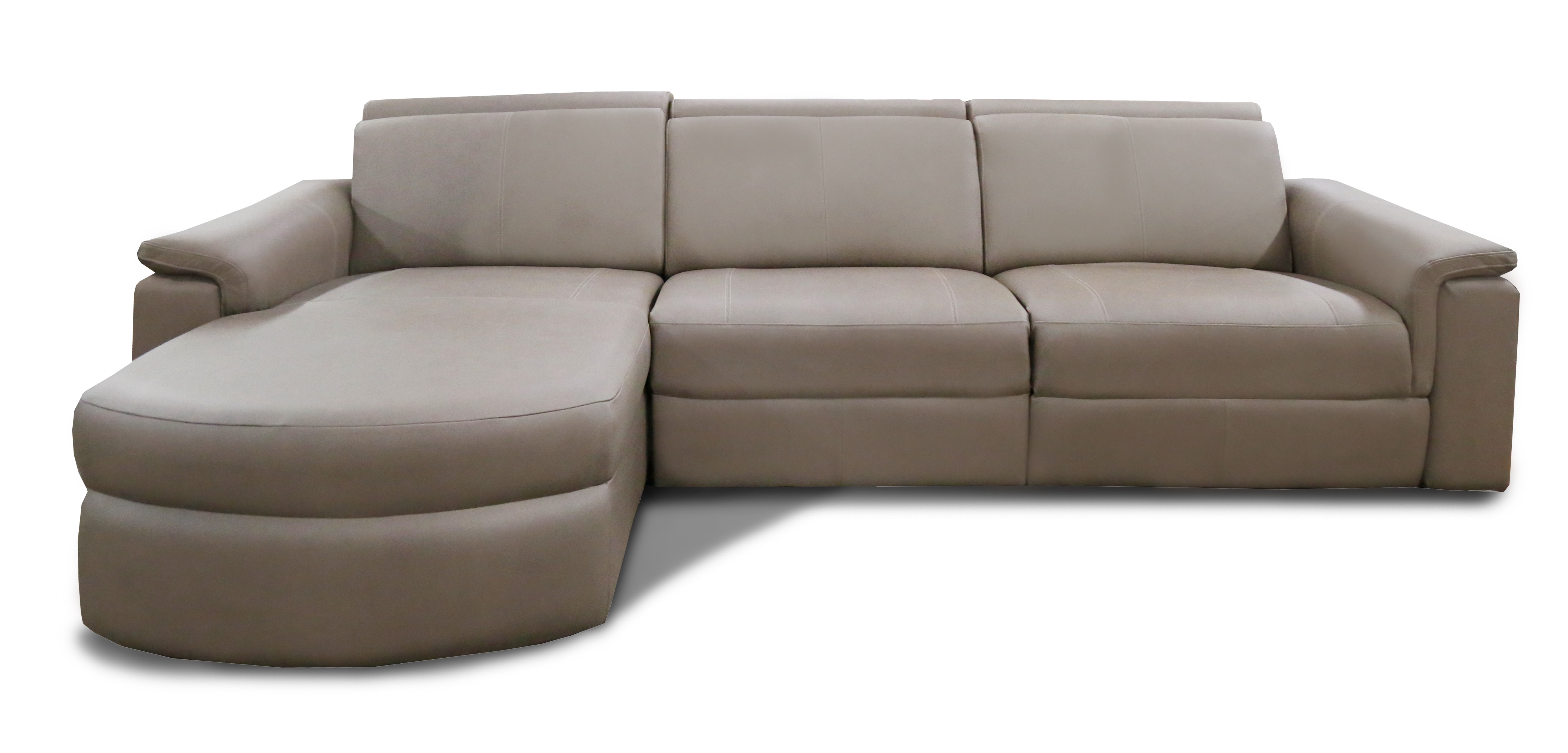  Iris 3 Piece Leather Reclining Sectional 