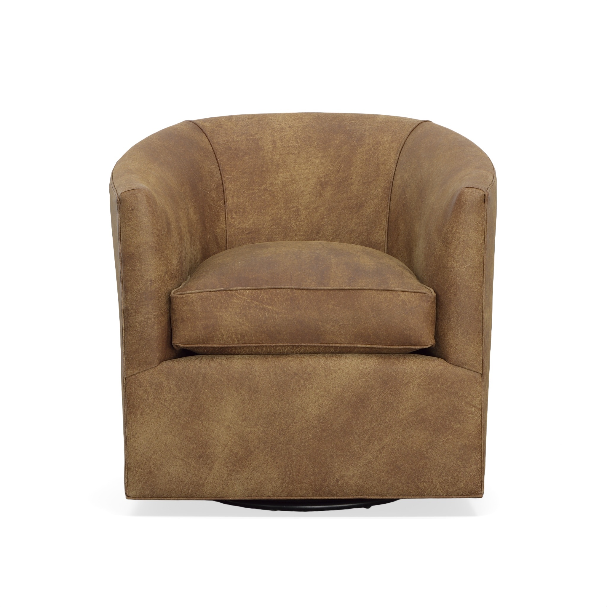  Sally Leather Swivel Chair - No Nailheads 