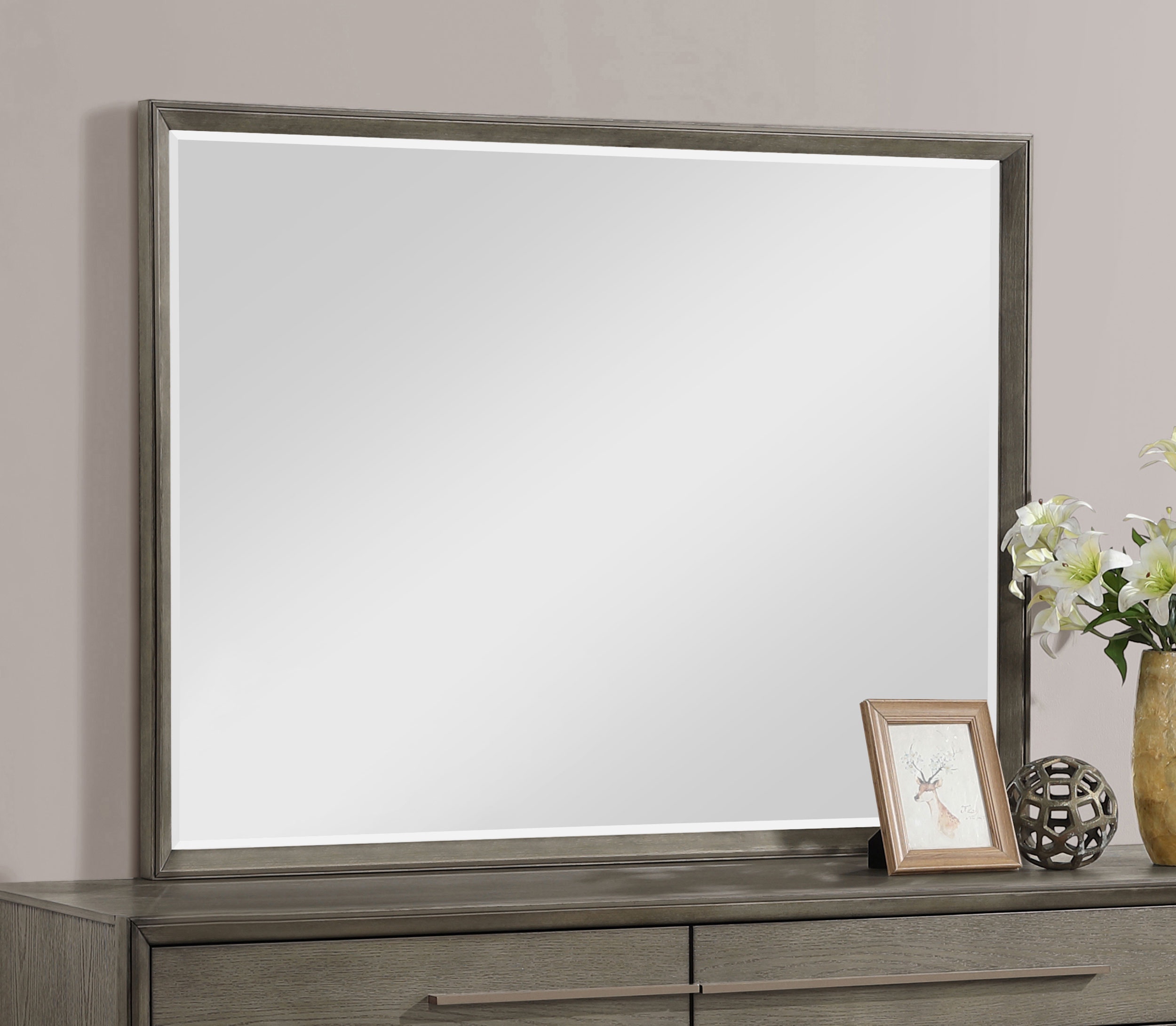  Georgie Dresser Mirror Taupe Oak 