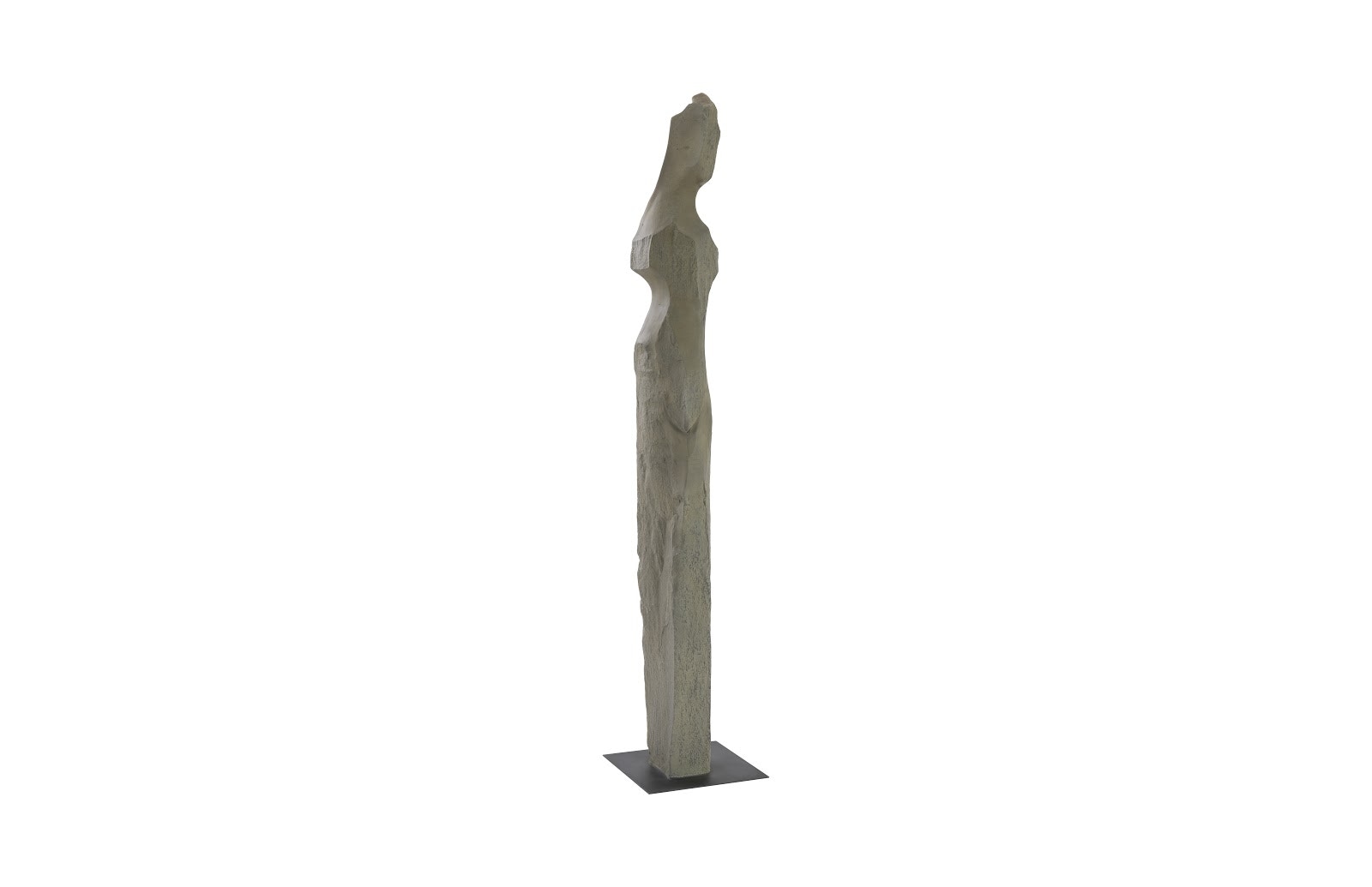  Colossal Gray Cast Woman Sculpture F 