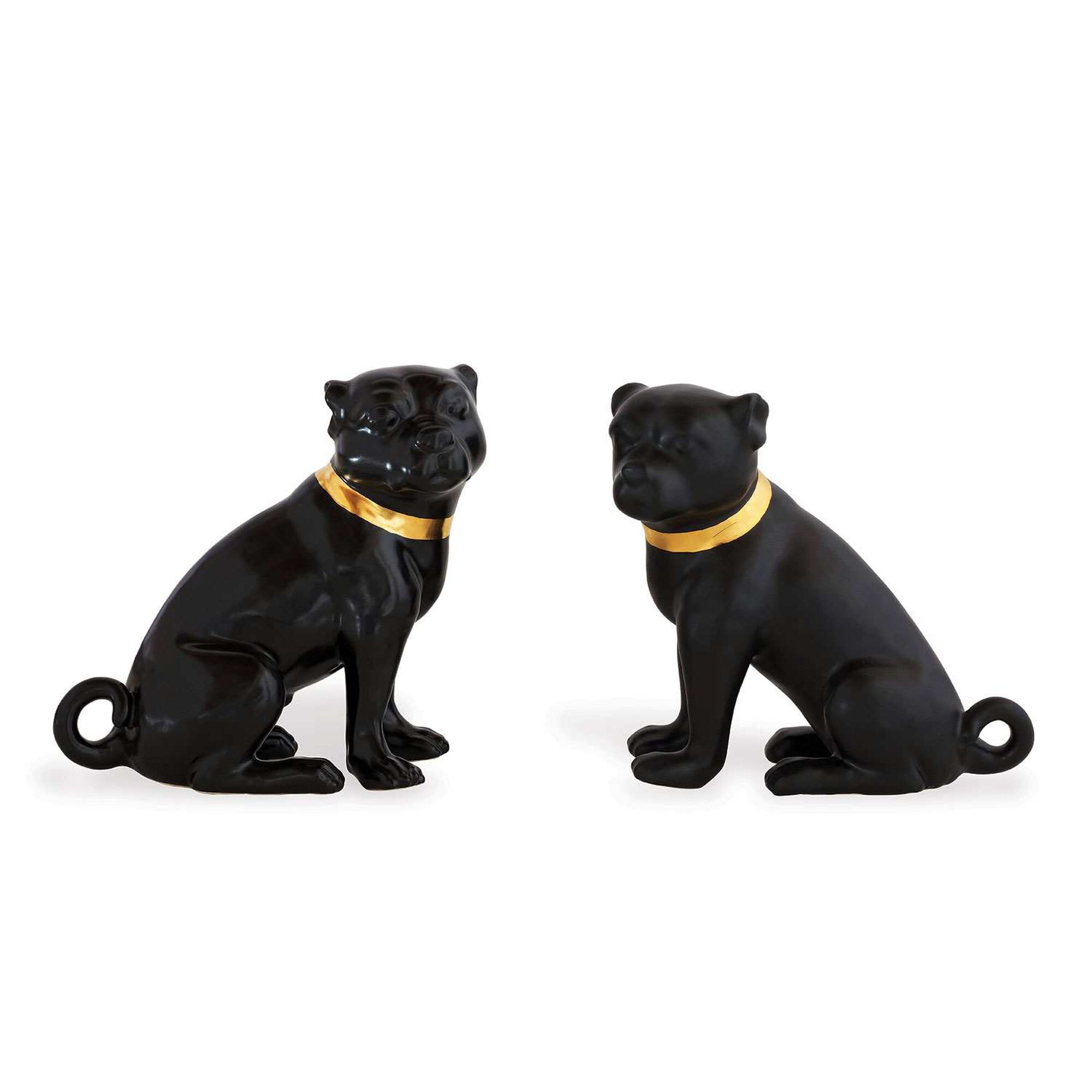  Cecil Black Pug Pair 