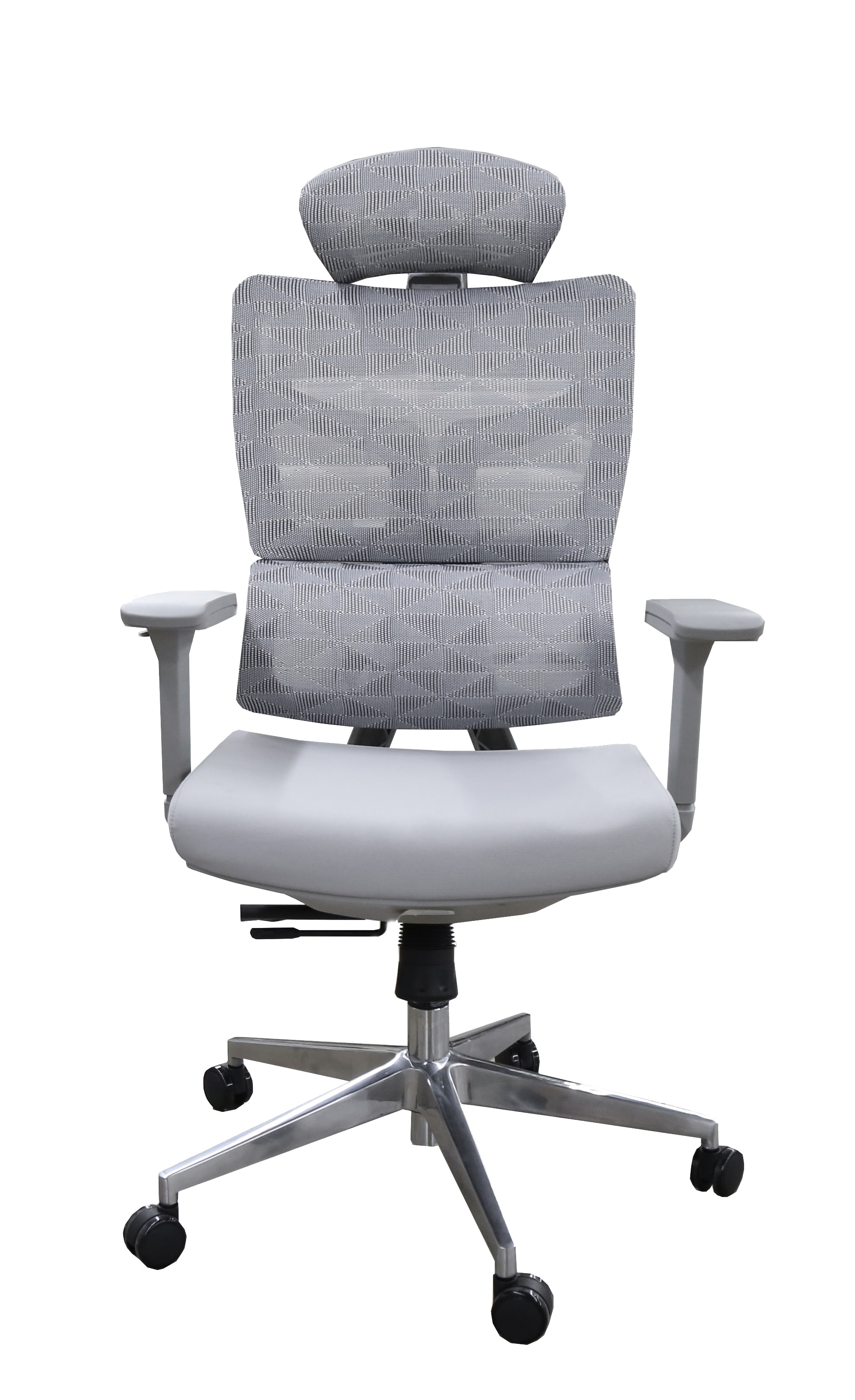  EChair High Back Mesh Office Chair with Headrest - Lt Grey 